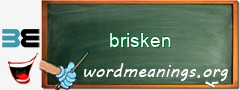 WordMeaning blackboard for brisken